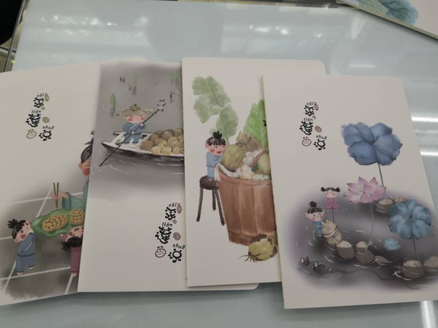 车线笔记本备忘录日记本记事本水墨卡通封面