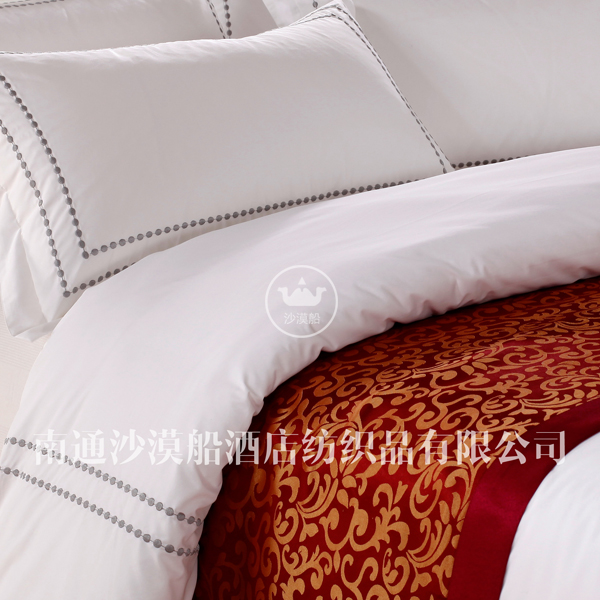 Hotel Bedding: 60-count Gongsatin Cotton All-Cotton Four-piece Set for Star Hotels Specification image