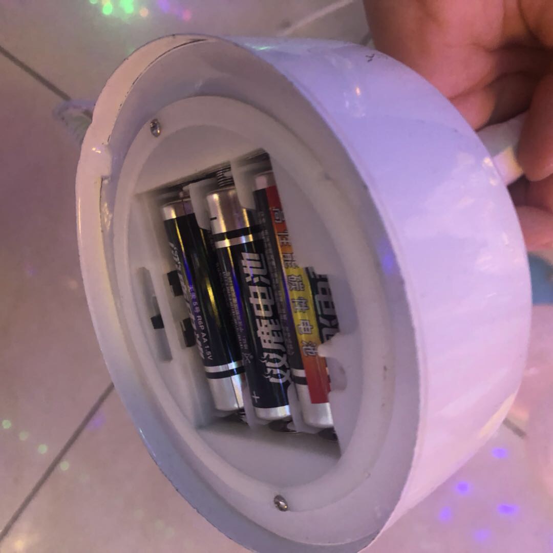 彩色灯盆景花灯七彩裂纹彩球灯七彩灯光纤床头台灯长明灯插电细节图