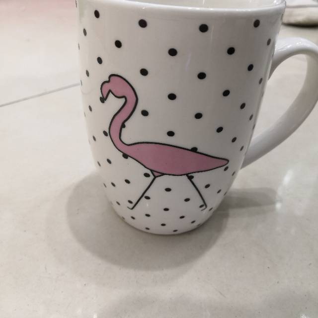 Korean classic water cup, flamingo, internet-famous water cup, innovative and cute water cup, ceramic water cup details Picture