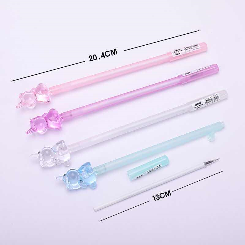 Miki Cat cartoon cute and super adorable unicorn crystal-shaped gel pen Specification image