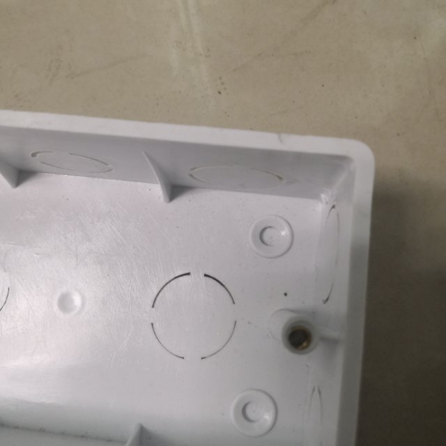 46型明盒底盒开关插座面板墙壁布线盒下线盒阻燃接线盒明装底盒细节图