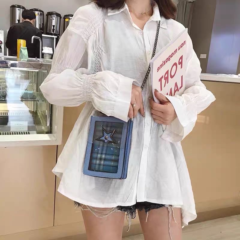 长款透明单肩斜挎手机包零钱包手拿包拉链包产品图