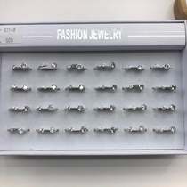 Korean open set zircon ring fashion personality high-end all-in-one anti-allergy jewelry accessories