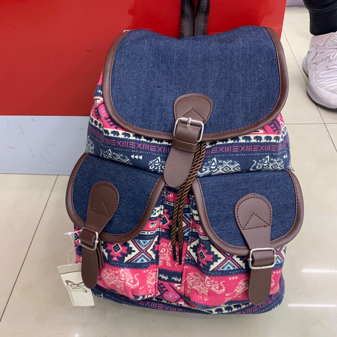 Backpack Backpack Student Large Capacity School Bag Casual Retro Ethnic Style Hand Backpack