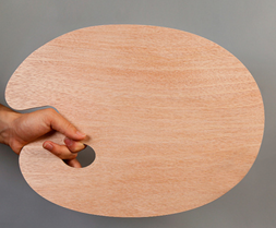 Quality Oil Palettes Professional Painting Wood Palettes Oval Wood Palettes Specification drawing