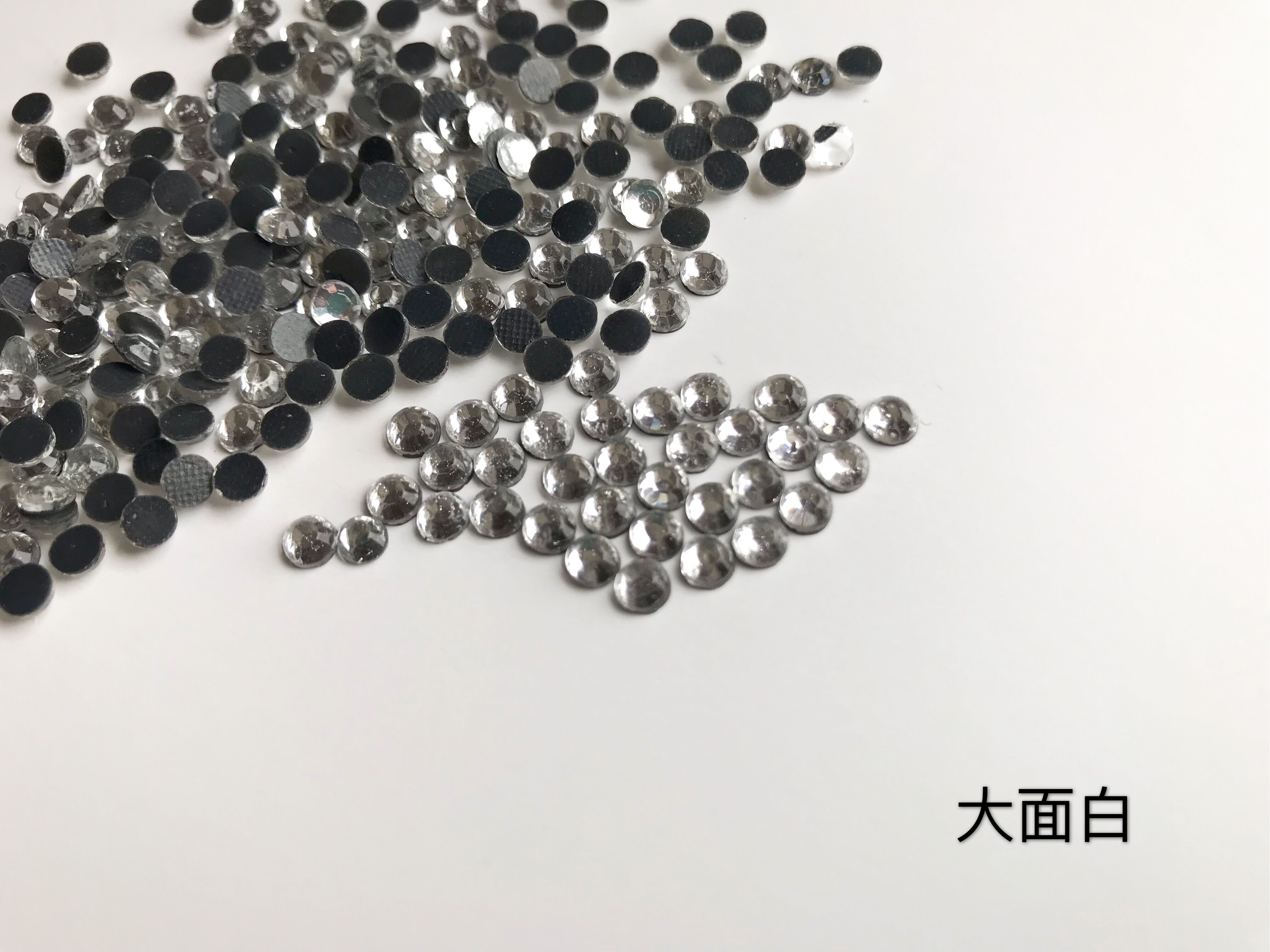 SS16白色底双面钻平底钻烫钻美甲钻DIY钻