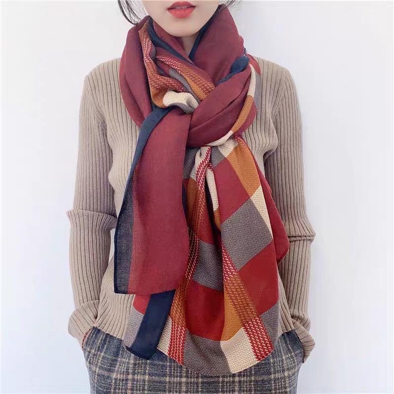 Scarf Ladies Explosive All Korean Version Spring And Autumn Foreign Style Shawl Long Scarf