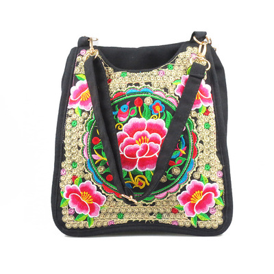 云南民族风 2020新款 绣花学生双肩背包 单肩手提双肩多用女包产品图