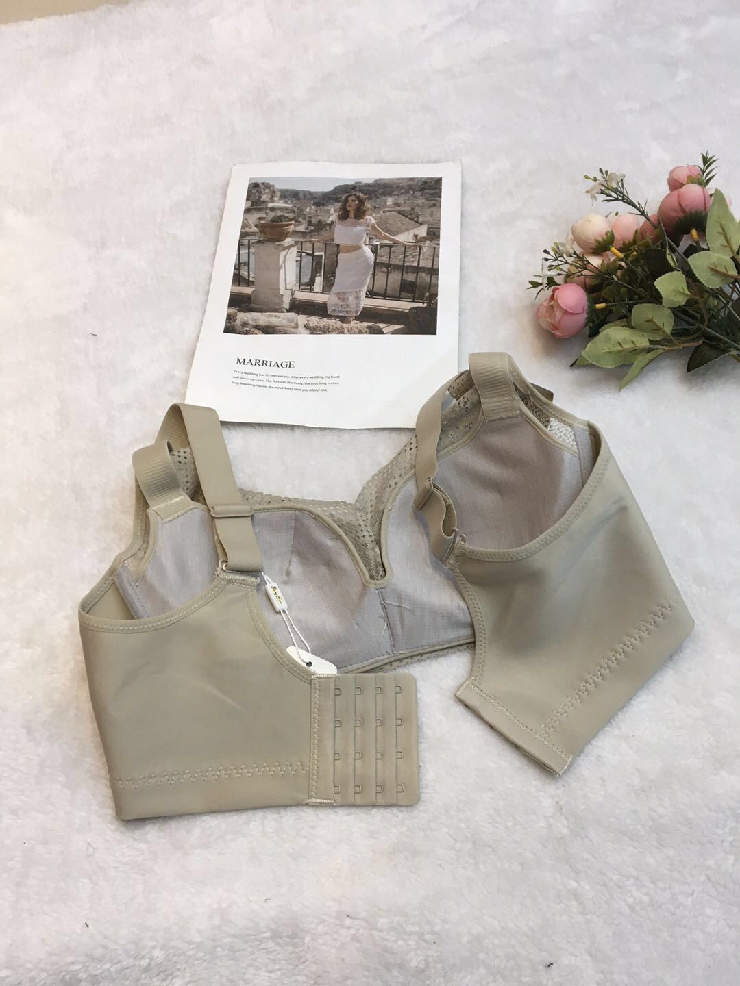 Spring/Summer New Lingerie Adjustment Thin Cup Push-Up Without Underwire Sexy Lace Anti-Sag Push-Up Bra Specification drawing