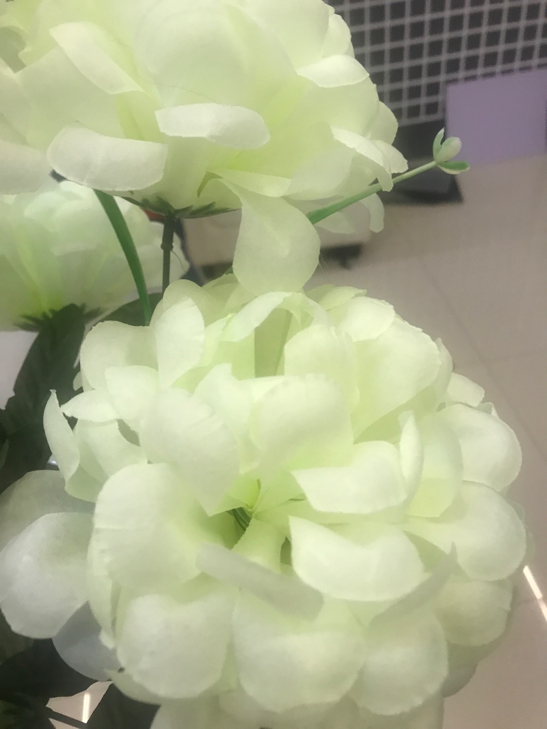 北长人造仿真丝花厂绢布6头16耳球菊产品图