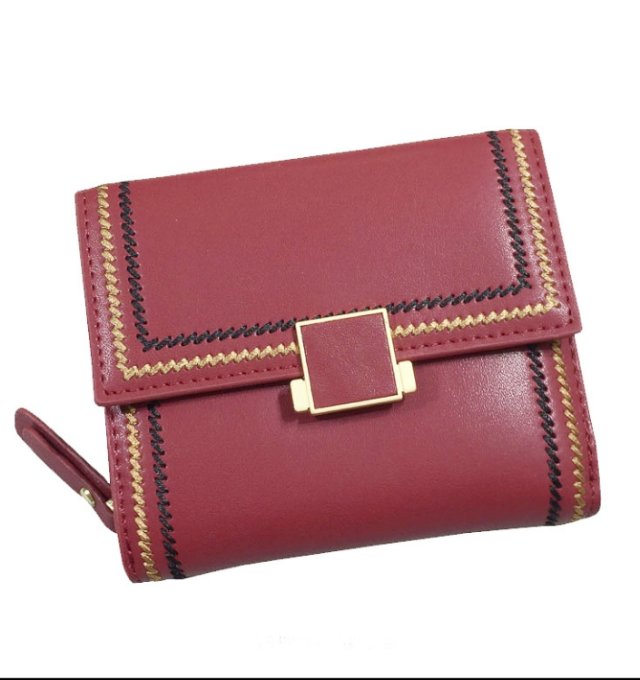Buckle Purse Girl's Red Purse Zipper Leather Bag