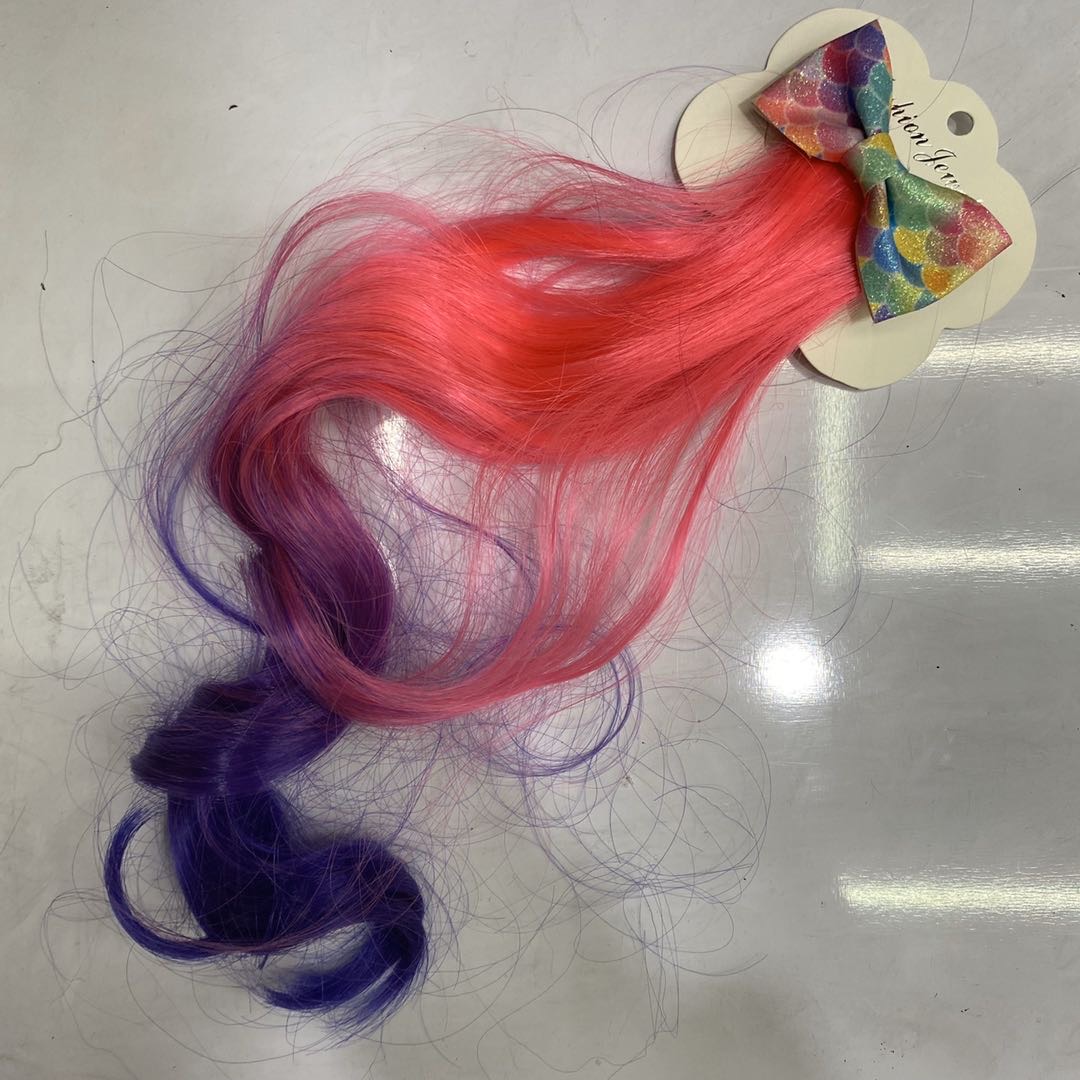 热销新款卡通美式潮流渐变色夸张蝴蝶结假发发夹