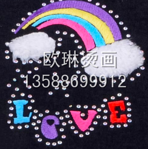 Love Pattern Hot Tear Hot Drawing Hot Drawing Wholesale Custom Jeans Clothes Shoes Bag details Picture