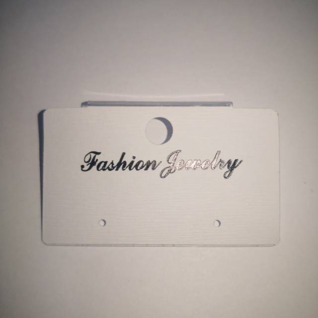 Factory direct sales of plastic-backed paper card jewelry packaging, custom earrings, card paper tags, white two-hole