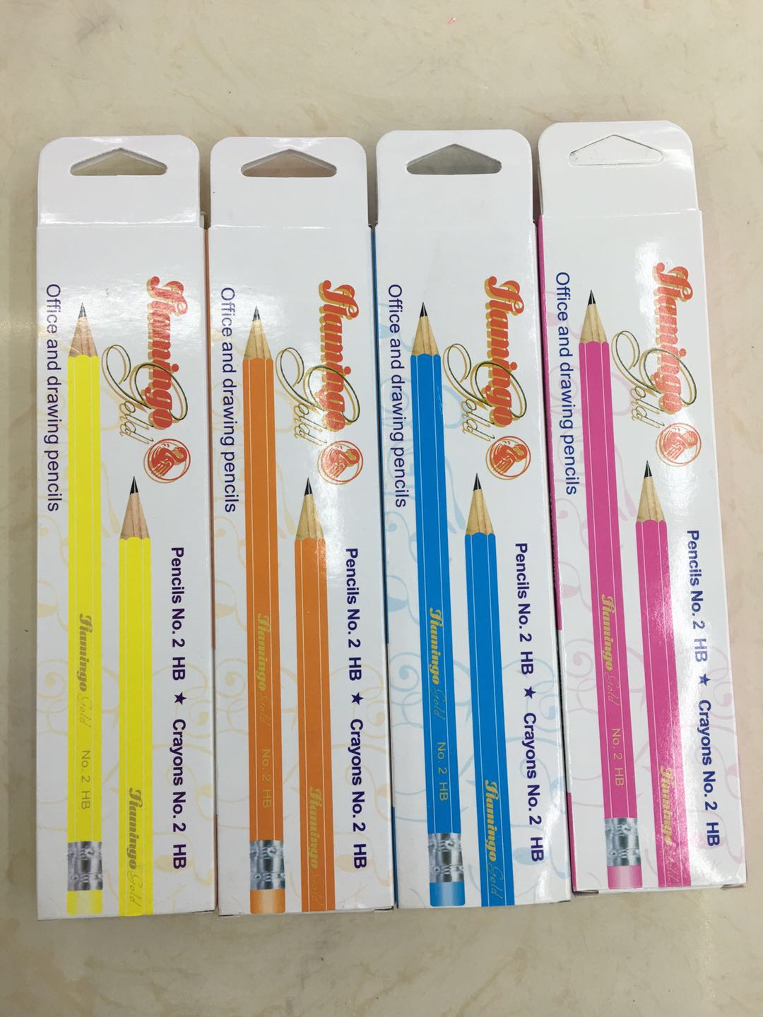 Hb Four Colors Basswood Drawn Strip Elementary School Writing Pencil Leather Lead Pencil Wholesale Custom 80043 Specification drawing