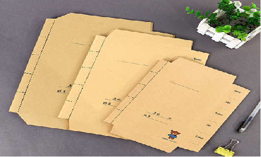 批发新款环保食品级牛皮纸学生包书套