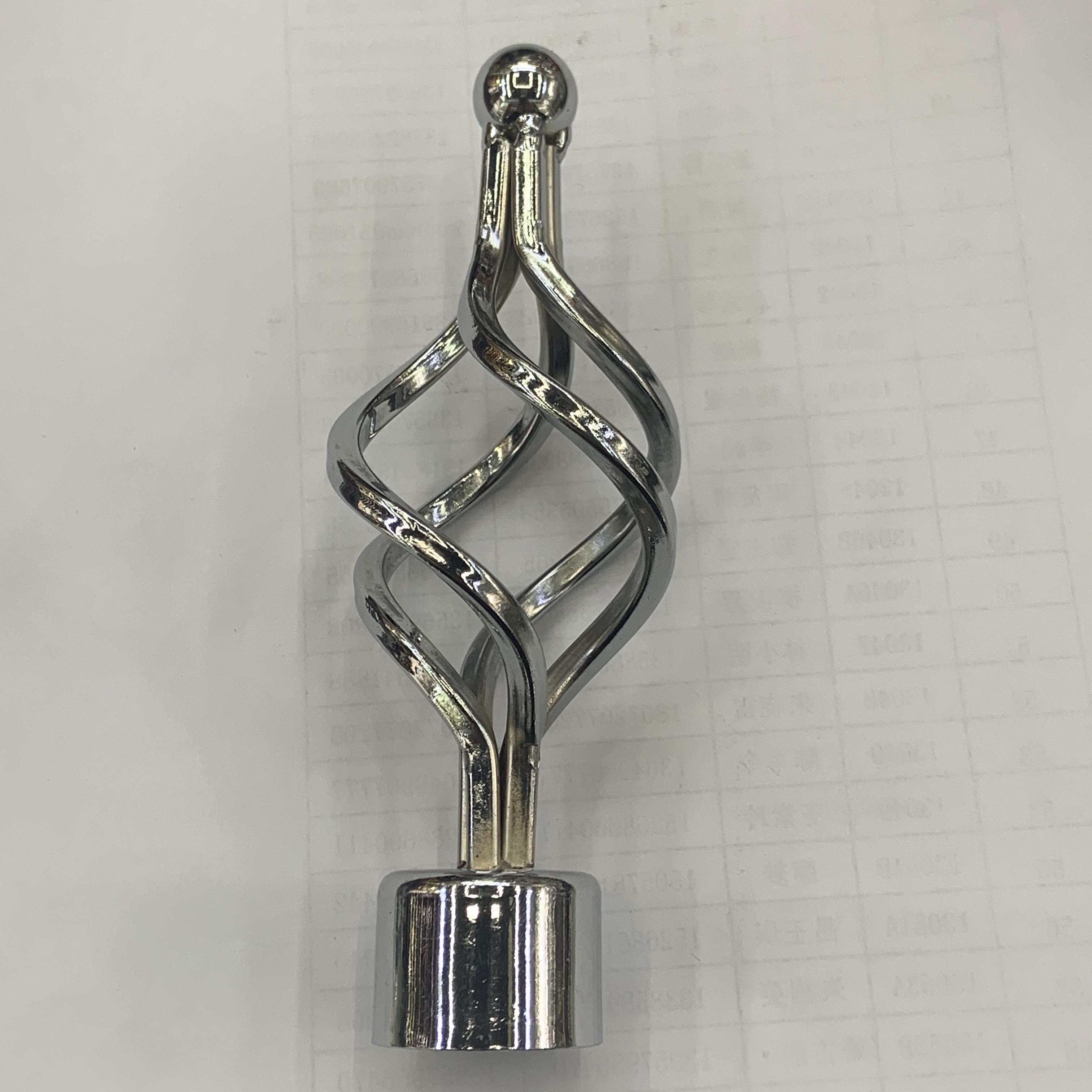 厂家直销16/19MM铁艺窗帘罗马杆装饰头可做各种颜色图