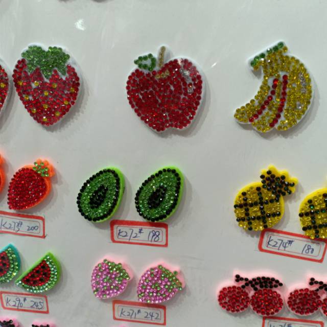 South Korea non-woven diamond fruit series headwear accessories thumbnail