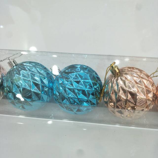 新款细桶装电镀圣诞彩球套装圣诞用品挂件产品图