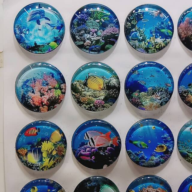 海底水族水晶图案吊坠头饰钥匙配件产品图