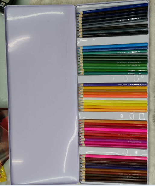 Yabon50 Color Iron Box Water-Soluble Color Lead Rolling Curtain Set Write Continuous Hex Bar Specification drawing