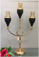 新款创意欧式奢华合金水晶K9镀烛台