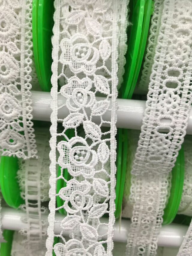 广东刺绣花边新款厂家水溶领花花边面料服装辅料花边细节图