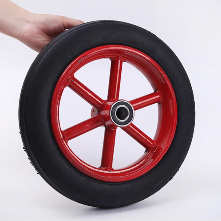 8寸铁芯实心橡胶轮胎 手推车工矿车轮胎耐磨轮胎细节图