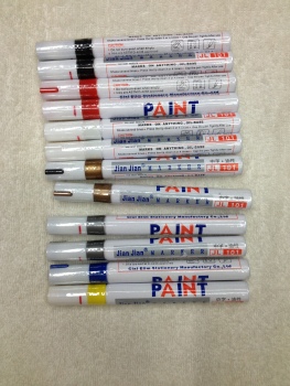 Paint Pen Metal Aluminum Copper Pen Body Express Pen Red Blue Black School Supplies Office Supplies Specification drawing