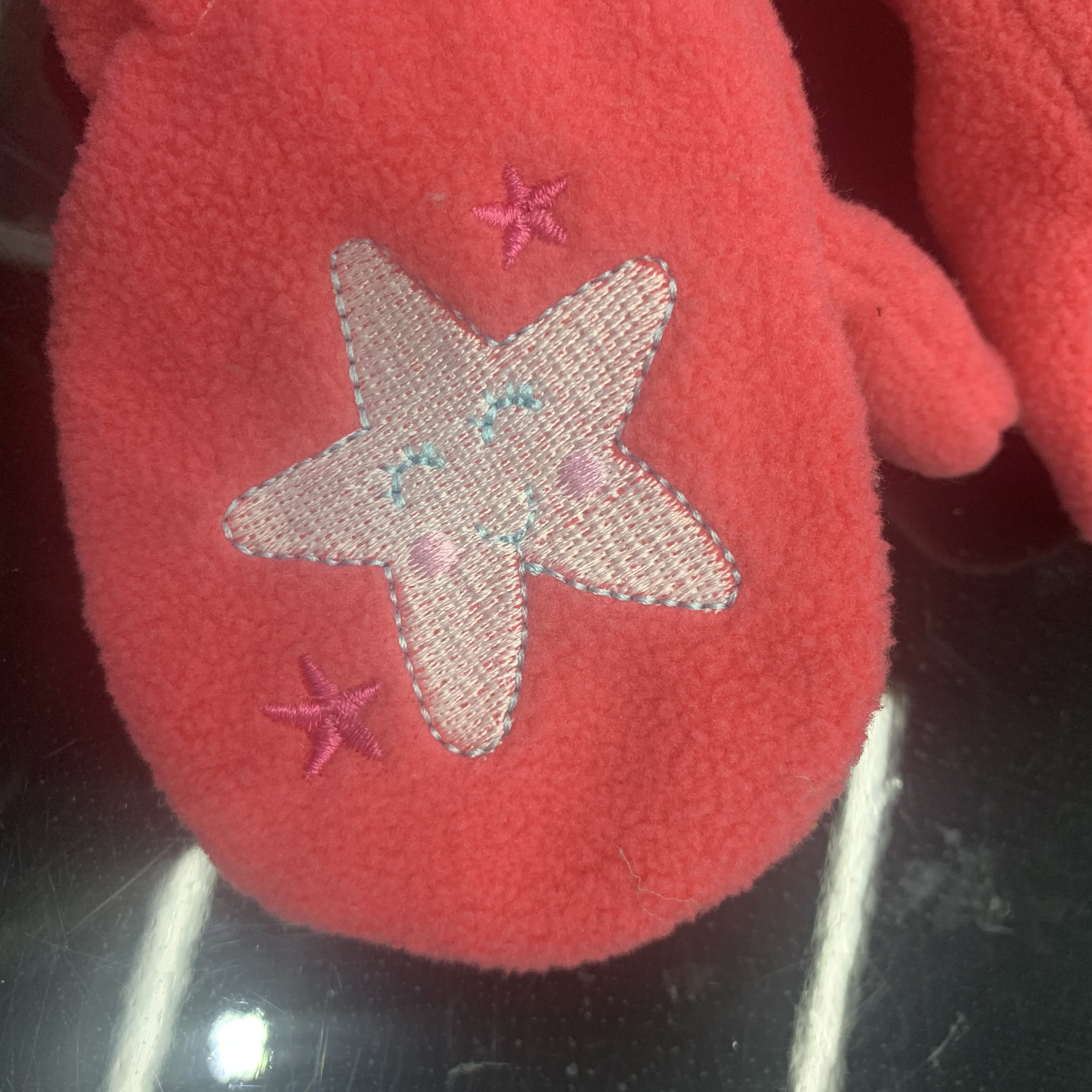 Winter baby snow fleece, children's finger-wrapped warm gloves, cycling warm and cold-proof, motorcycle thickened and fleece gloves details Picture