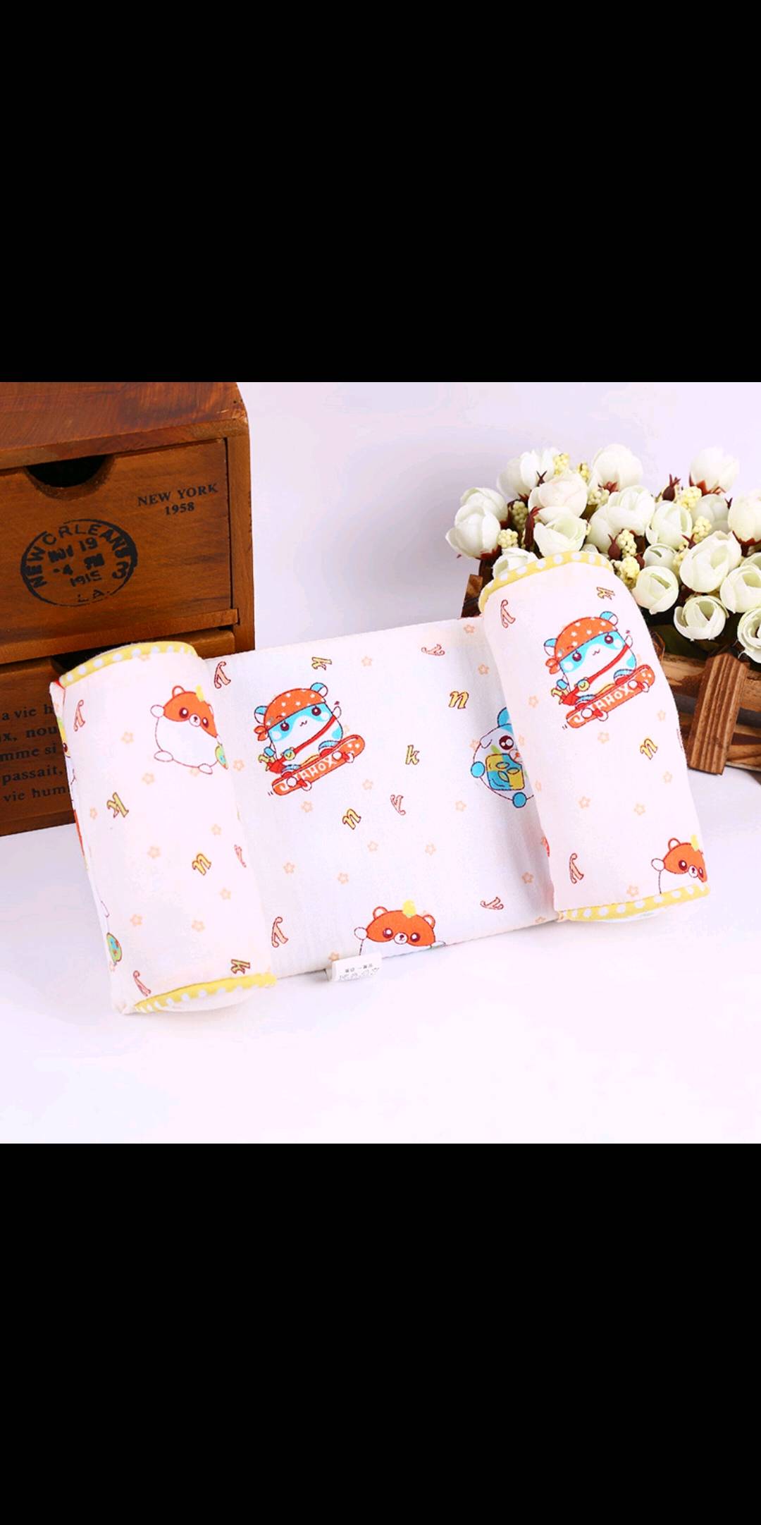 星韵宝防偏头可调节枕卡通枕儿童定型枕头全棉宝宝枕头防偏头定型细节图