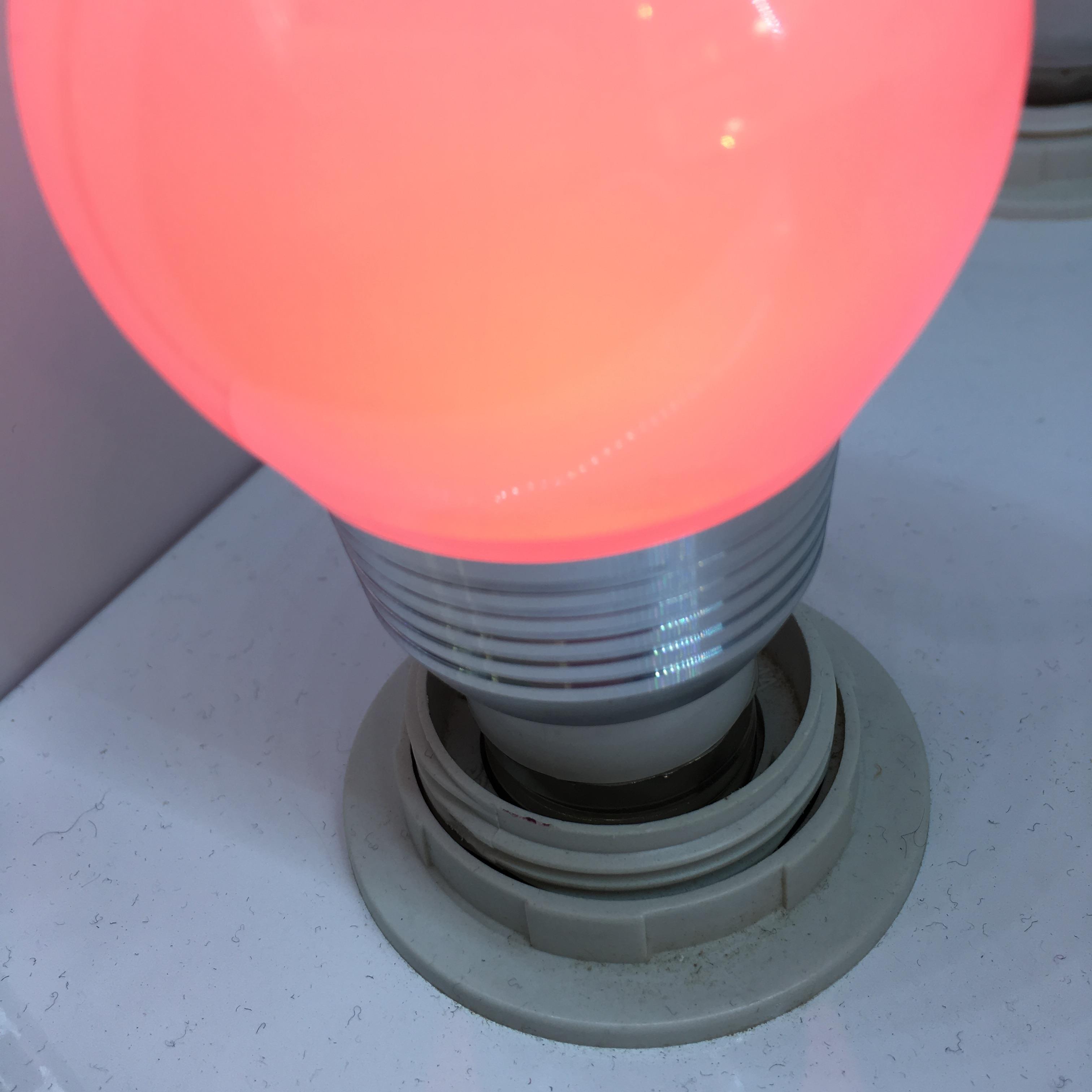 Led Color Light Bulb E27 Large Screw Red Ball Bubble Outdoor Waterproof Seven-Color Light Bulb Energy-Saving Lamp details Picture