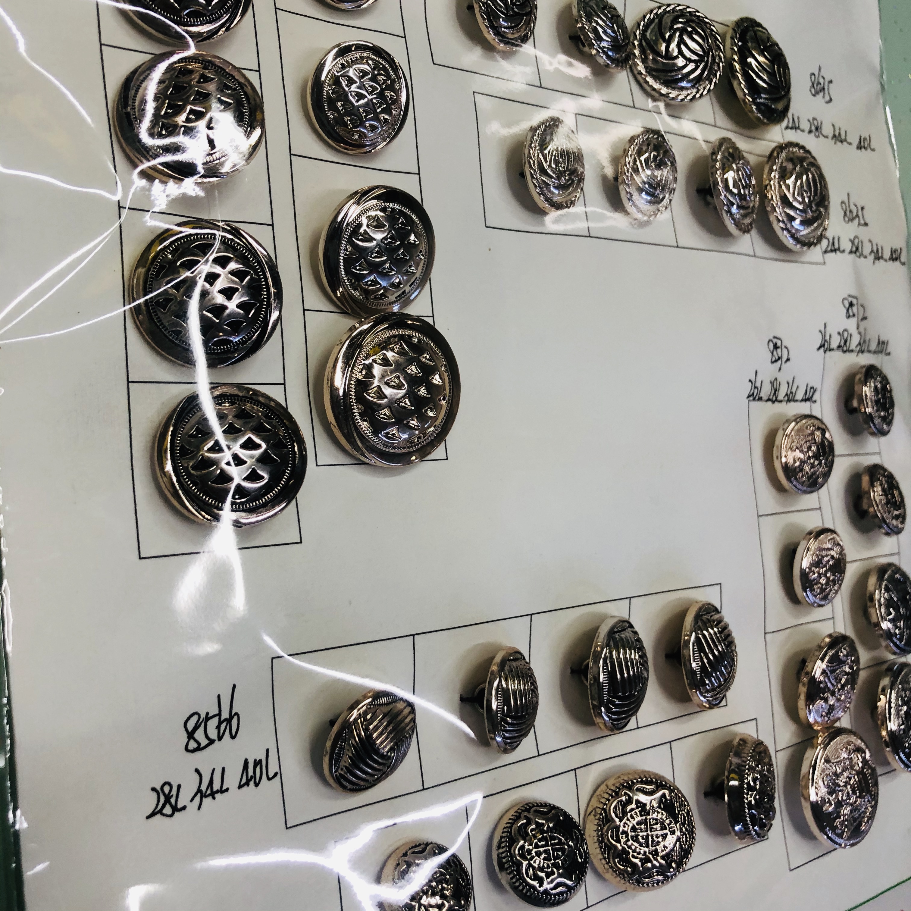Clothing High-End Metal Buttons Clothing Accessories Diy Accessories Buttons Spot Wholesale Specification drawing