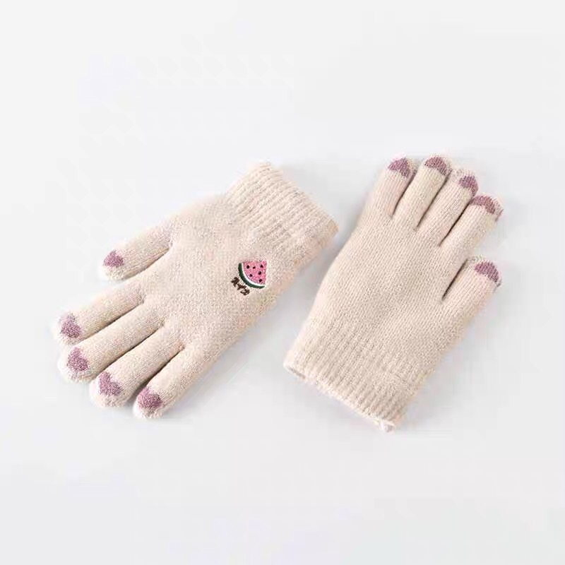 10, 11, 12 years old knitted woolen children's gloves for winter boys, warm and thickened children's gloves for winter girls
