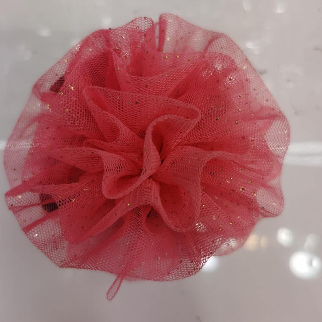 韩版时尚洋气百搭女士发夹欧根纱亮闪闪头扣产品图