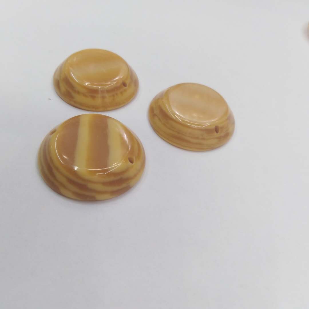 圆形双孔系纹树脂艺饰贴片手工饰品树脂饰品配件