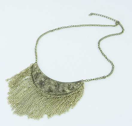 厂家批发欧美热销宫廷复古夸张流苏项链