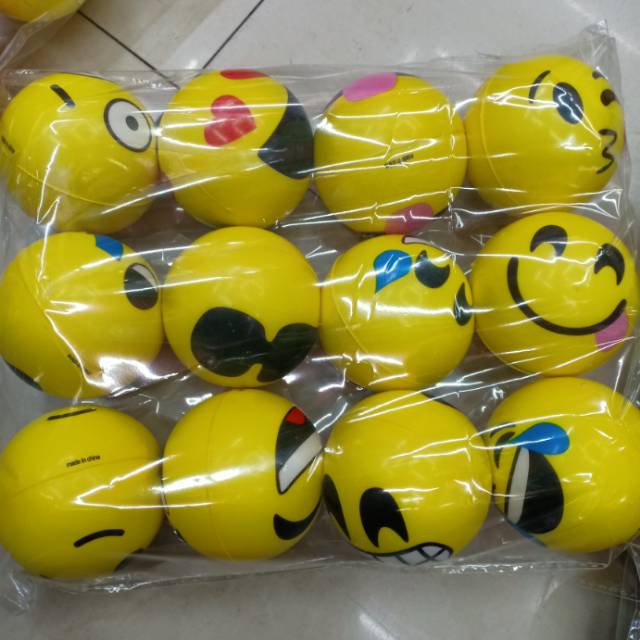 笑脸PU球 儿童卡通模型玩具球细节图