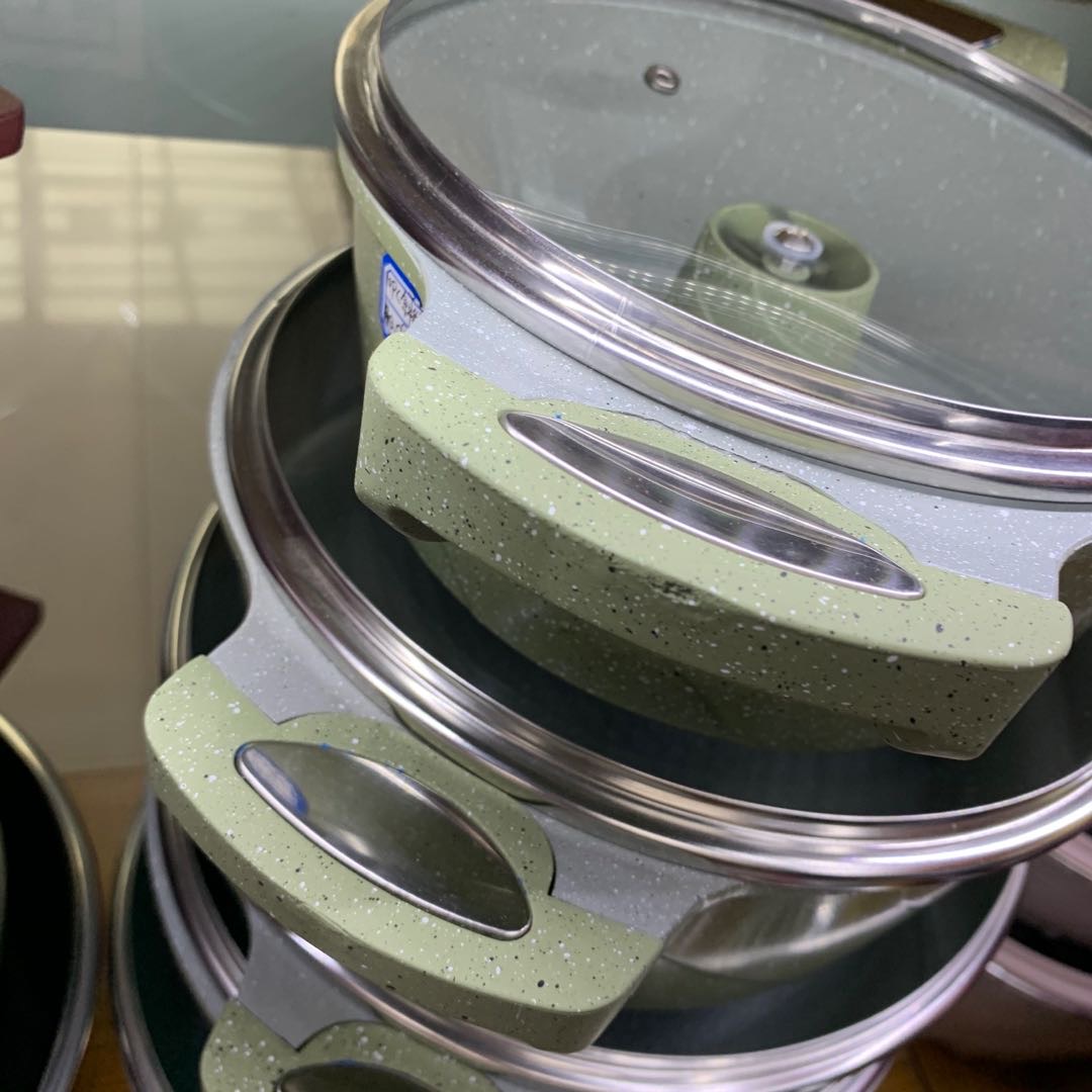 ins green frosted cookware, stainless steel products, kitchen and bathroom utensils Specification image