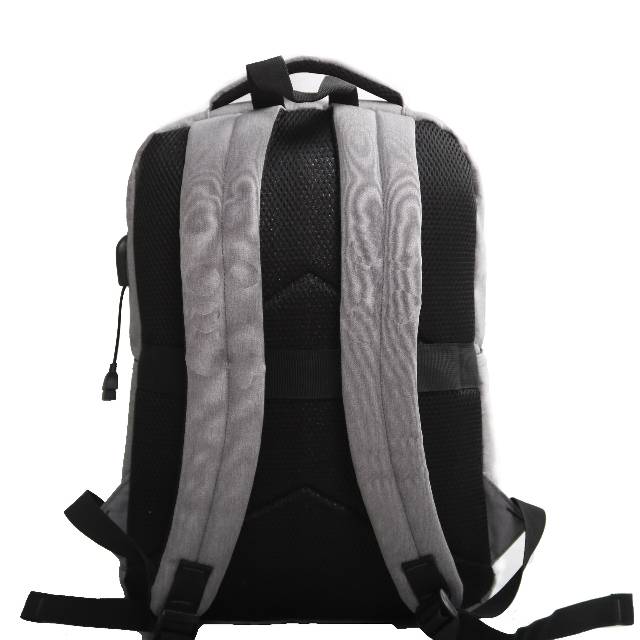 工厂直销现货2020夏季新款男USB双肩商务电脑旅游纯色背包细节图