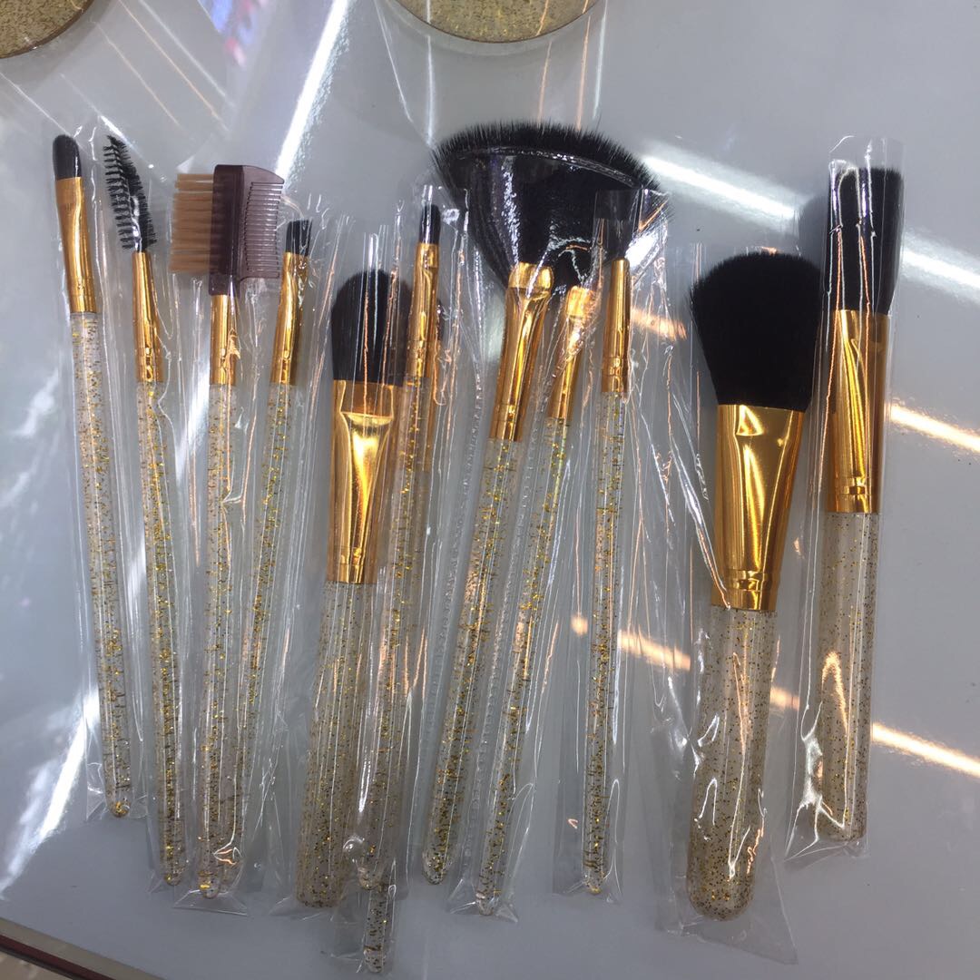 High-end series makeup brush, eyeshadow stick, blush brush, makeup brush, eyebrow brush, rose gold. details Picture