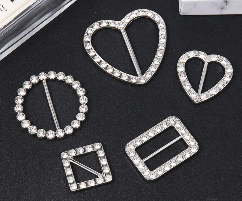 3cm round fashion shoe buckle shoe flower decorative lace clasp for women thumbnail