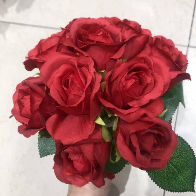 绢花假花塑料花仿真花卉单枝玫瑰花 活动赠礼品厂家批发产品图