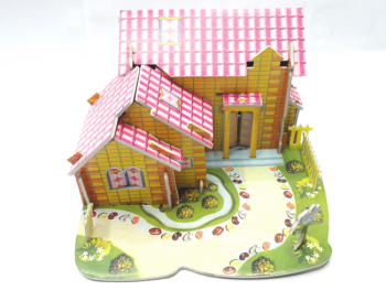 儿童益智玩具模型玩具迷你纸质立体拼图房子类细节图