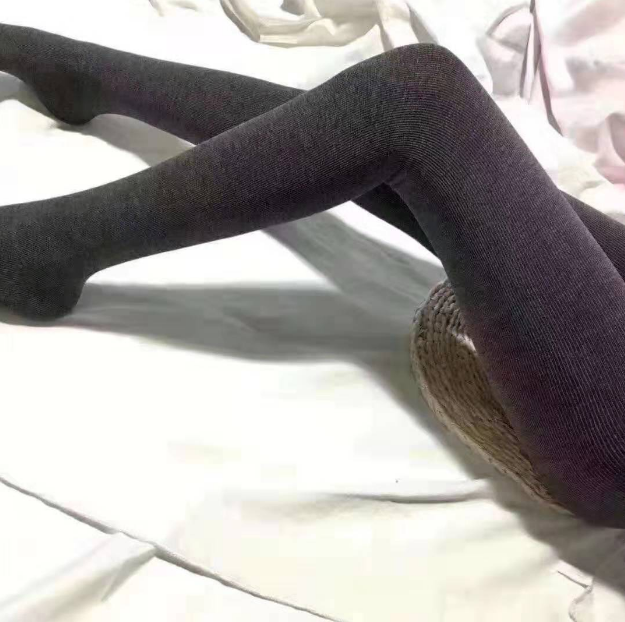 Wholesale of ecological cotton yoga leggings with fleece and thickened striped high-waisted ankle pants Specification image