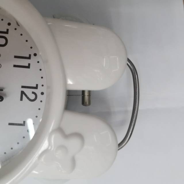 A creative and personalized alarm clock for students, a quiet bedside night light alarm, a children's time clock with an extremely loud sound, a pure white best-selling model Specification image