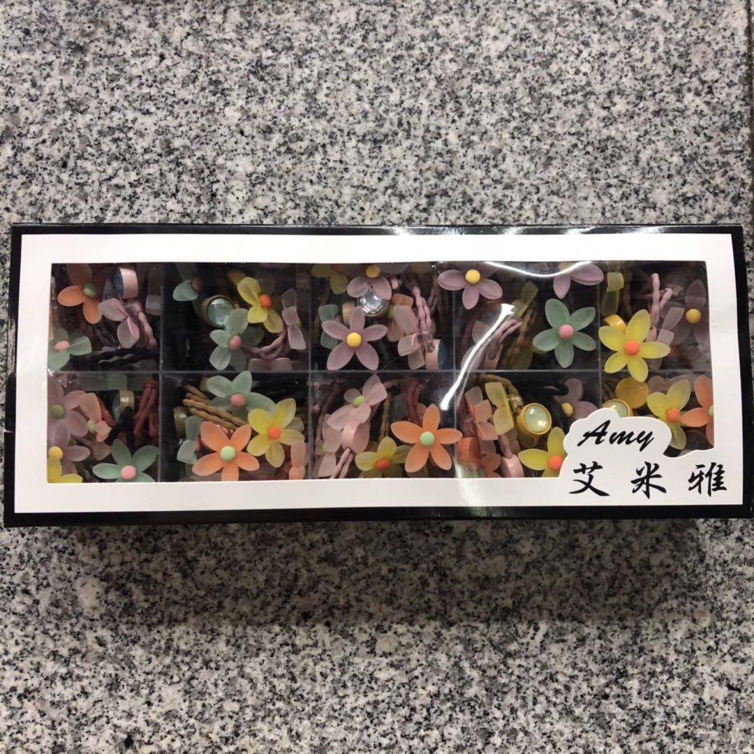 New Korean version matte rubber-colored hair tie, cute flower hair band, hair tie, hair elastic band, hair accessory for women wholesale