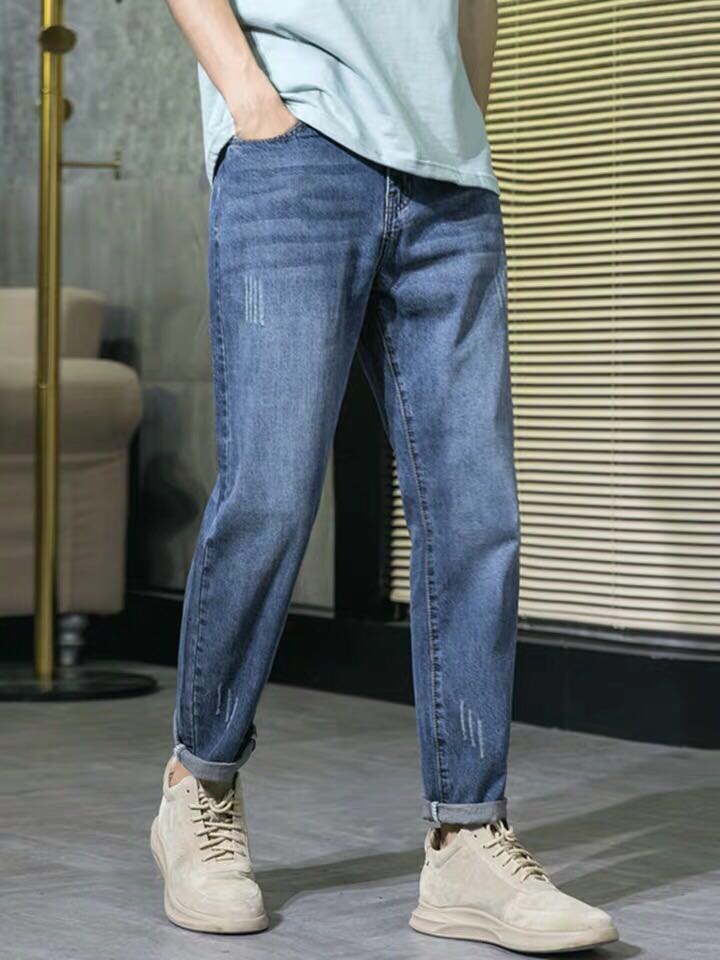Men's business style jeans, comfortable fabric, fine workmanship