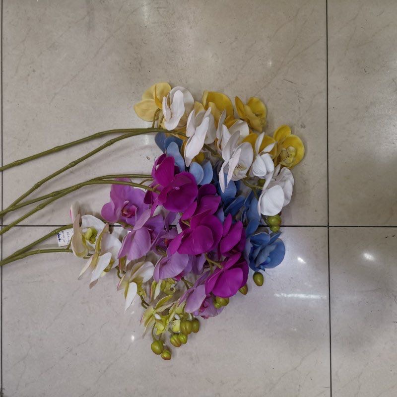 8 imitation silk cloth artificial flower iris orchid wedding bouquet manufacturer direct sale